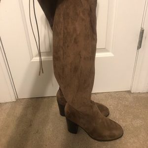 Tan Suede Thigh High Boots